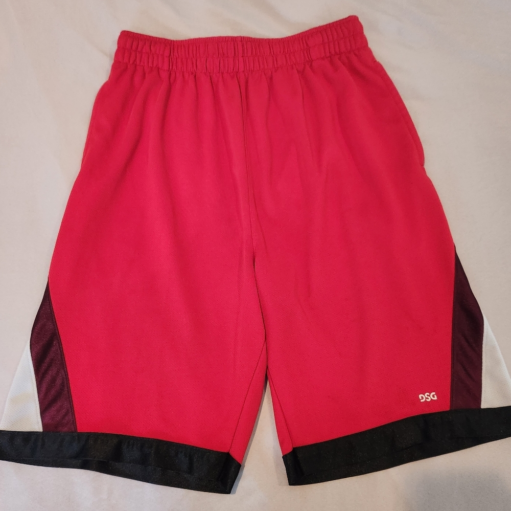 DSG Basketball Shorts Agility Workout Red/Silver Men's Size Medium #104141